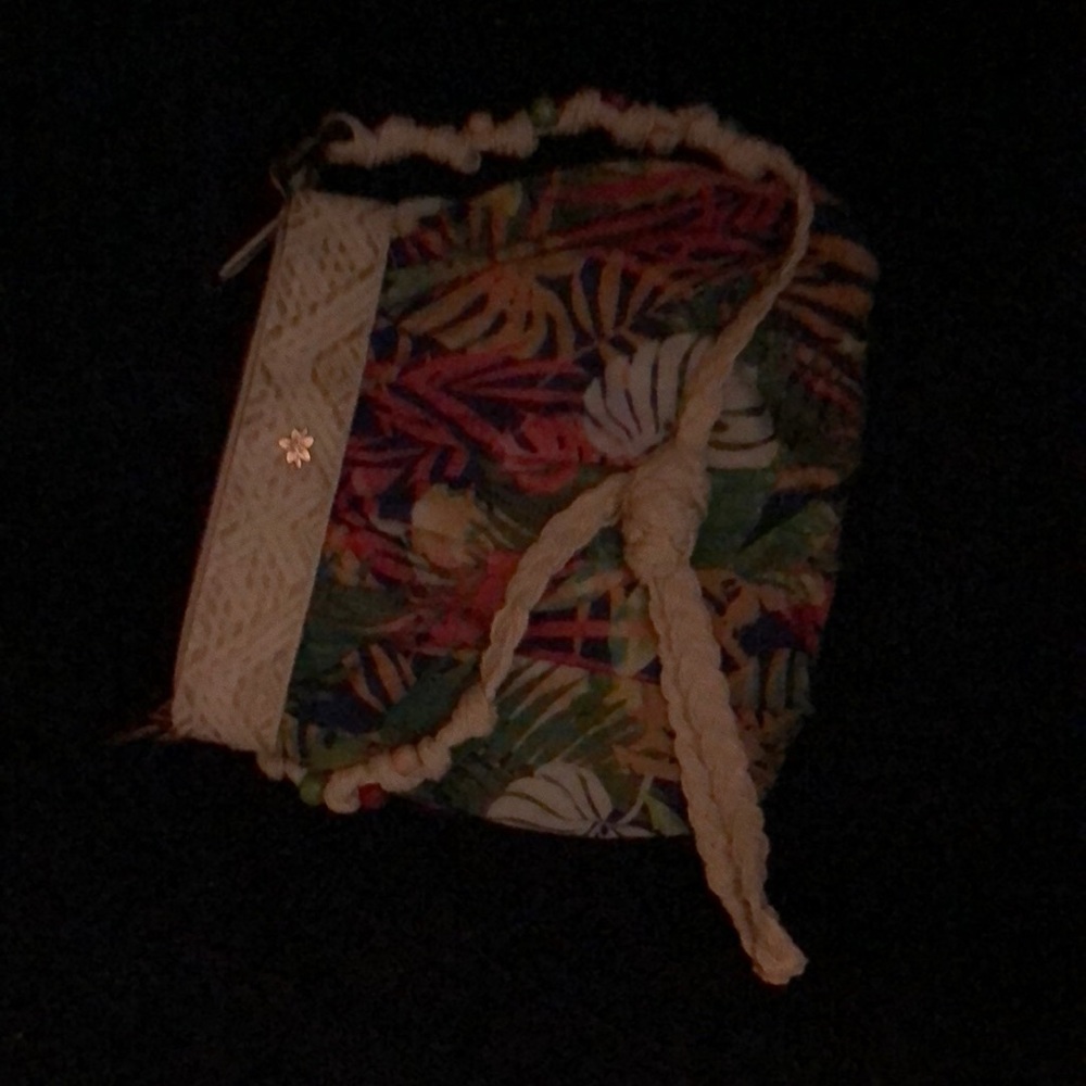 Cloth tropical prints purse